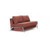 Innovation Living Cubed Full Size Sofa Bed With Alu Legs - Cordufune Rust - Angled View
