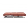 Innovation Living Cubed Full Size Sofa Bed With Alu Legs - Cordufune Rust - Side Fully Folded
