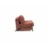 Innovation Living Cubed Full Size Sofa Bed With Dark Wood Legs - Cordufine Rust - Side - Innovation Living Cubed Full Size Sofa Bed With Dark Wood Legs - Cordufine Rust - Side