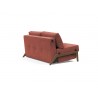 Innovation Living Cubed Full Size Sofa Bed With Dark Wood Legs - Cordufine Rust - Back Angled