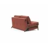 Innovation Living Cubed Full Size Sofa Bed With Dark Wood Legs - Cordufine Rust - Back Angled - Innovation Living Cubed Full Size Sofa Bed With Dark Wood Legs - Cordufine Rust - Back Angled