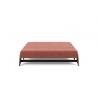 Innovation Living Cubed Full Size Sofa Bed With Dark Wood Legs - Cordufine Rust - Back Fully Folded