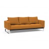 Innovation Living Cassius Quilt Chrome Sofa Bed - Mozart Masala - Angled View