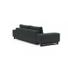 Grand D.E.L. Sofa in Boucle Black Raven - Back ngled