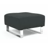 Innovation Living Supremax/Cassius D.E.L. Ottoman - Boucle Black Raven - Angled View - Innovation Living Supremax/Cassius D.E.L. Ottoman - Boucle Black Raven - Angled View