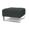 Innovation Living Supremax/Cassius D.E.L. Ottoman - Boucle Black Raven - Angled