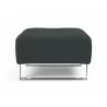 Innovation Living Supremax/Cassius D.E.L. Ottoman - Boucle Black Raven - Side View - Innovation Living Supremax/Cassius D.E.L. Ottoman - Boucle Black Raven - Side View