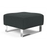 Innovation Living Supremax/Cassius D.E.L. Ottoman - Boucle Black Raven - Side Angled View