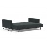 Innovation Living Cassius D.E.L. Sofa Bed - Boucle Black Raven - Angled and Fully Folded