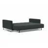 Innovation Living Cassius D.E.L. Sofa Bed - Boucle Black Raven - Angled and Fully Folded - Innovation Living Cassius D.E.L. Sofa Bed - Boucle Black Raven - Angled and Fully Folded