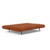 Innovation Living Unfurl Lounger Sofa Bed - Corduroy Burnt Orange - Angled Fully Folded