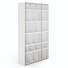 TemaHome Group Shelving Unit 108 in Pure White with Plywood Edge - Back View