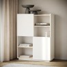 TemaHome Nina Cupboard in Light Oak & Pure White - Lifestyle