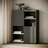 TemaHome Nina Cupboard in Light Oak & Pure Black - Lifestyle - TemaHome Nina Cupboard in Light Oak & Pure Black - Lifestyle