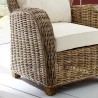 Nova Solo Wickerworks Natural Rattan Queen Chair - Lifestyle Cushion Closeup
