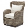 Nova Solo Wickerworks Natural Rattan Queen Chair - Front Side Angle