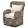 Nova Solo Wickerworks Natural Rattan Queen Chair - Front Side Angle - Nova Solo Wickerworks Natural Rattan Queen Chair - Front Side Angle