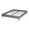 Baxton Studio Volden Queen Size Platform Bed Frame - Dark Grey