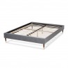 Baxton Studio Volden King Size Platform Bed Frame - Dark Grey