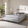 Baxton Studio Volden Queen Size Platform Bed Frame - Dark Grey