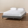 Baxton Studio Volden Queen Size Platform Bed Frame - Dark Grey