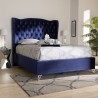 Baxton Studio Hanne Upholstered Wingback Bed