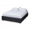 Baxton Studio Leni Upholstered Platform Storage Bed Frame - Dark Grey - King