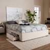 Baxton Studio Leni Upholstered Platform Storage Bed Frame - Beige