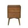 Alpine Furniture Flynn Nightstand in Acorn - Front - Alpine Furniture Flynn Nightstand in Acorn - Front