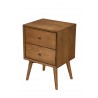 Alpine Furniture Flynn Nightstand in Acorn - Angled View
