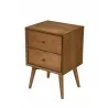 Alpine Furniture Flynn Nightstand in Acorn - Angled View - Alpine Furniture Flynn Nightstand in Acorn - Angled View
