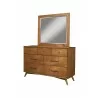 Alpine Furniture Flynn Mid Century Modern Mirror in Acorn - Angled - Alpine Furniture Flynn Mid Century Modern Mirror in Acorn - Angled