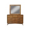 Alpine Furniture Flynn Mid Century Modern Mirror in Acorn - Front