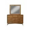 Alpine Furniture Flynn Mid Century Modern Mirror in Acorn - Front - Alpine Furniture Flynn Mid Century Modern Mirror in Acorn - Front