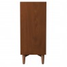 Alpine Furniture Flynn Mid Century Modern 4 Drawer Chest in Acorn - Side Angle