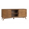 Flynn Large TV Console in Acorn - Angled