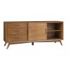 Flynn Large TV Console in Acorn - Angled