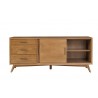 Flynn Large TV Console in Acorn - Front Showing Shelf