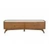 Alpine Furniture Flynn Bench in Acorn - Front - Alpine Furniture Flynn Bench in Acorn - Front
