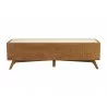 Alpine Furniture Flynn Bench in Acorn - Back - Alpine Furniture Flynn Bench in Acorn - Back