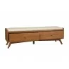 Alpine Furniture Flynn Bench in Acorn - Angled - Alpine Furniture Flynn Bench in Acorn - Angled
