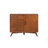 Alpine Furniture Flynn Accent Cabinet in Walnut - Front with Closed Door
