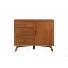 Alpine Furniture Flynn Accent Cabinet in Walnut - Front with Closed Door - Alpine Furniture Flynn Accent Cabinet in Walnut - Front with Closed Door