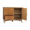 Alpine Furniture Flynn Accent Cabinet in Acorn - Door Opened
