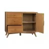 Alpine Furniture Flynn Accent Cabinet in Acorn - Door Opened - Alpine Furniture Flynn Accent Cabinet in Acorn - Door Opened