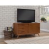 Alpine Furniture Flynn Small TV Console in Acorn - Angled