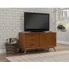 Alpine Furniture Flynn Small TV Console in Acorn - Angled - Alpine Furniture Flynn Small TV Console in Acorn - Angled
