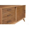 Alpine Furniture Flynn Small TV Console in Acorn - Drawer Close-up