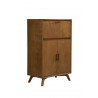 Alpine Furniture Flynn Large Bar Cabinet in Acorn - Angled View