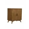 Flynn Small Bar Cabinet in Acorn - Angled View - Flynn Small Bar Cabinet in Acorn - Angled View